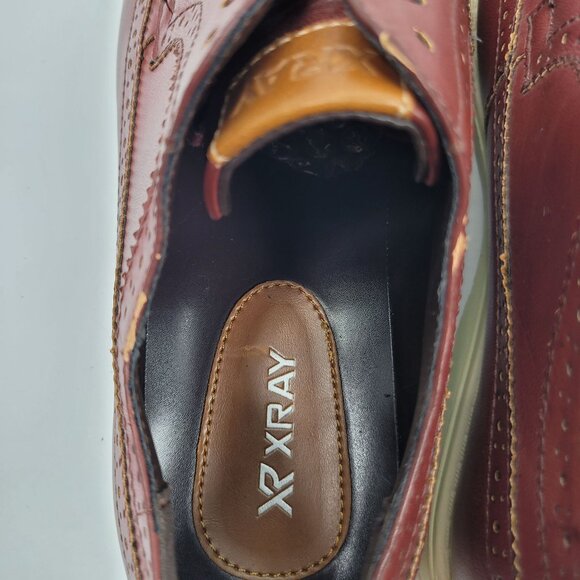 XRay Men's Burgundy Brogue Design Oxfords Shoes XRW642 US Size 10 - Picture 9 of 11